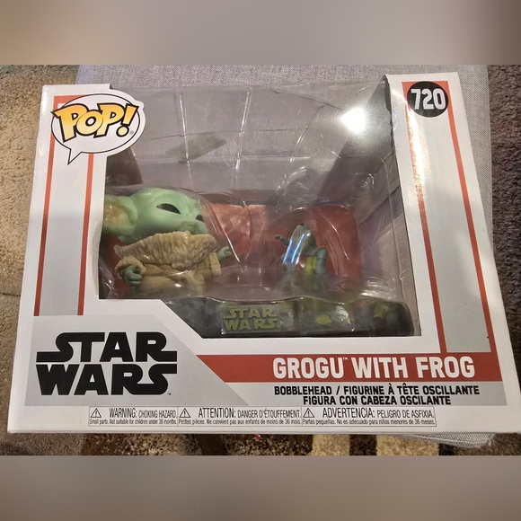 FUNKO POP Star Wars Grogu With Frog #720 - Picture 2 of 5